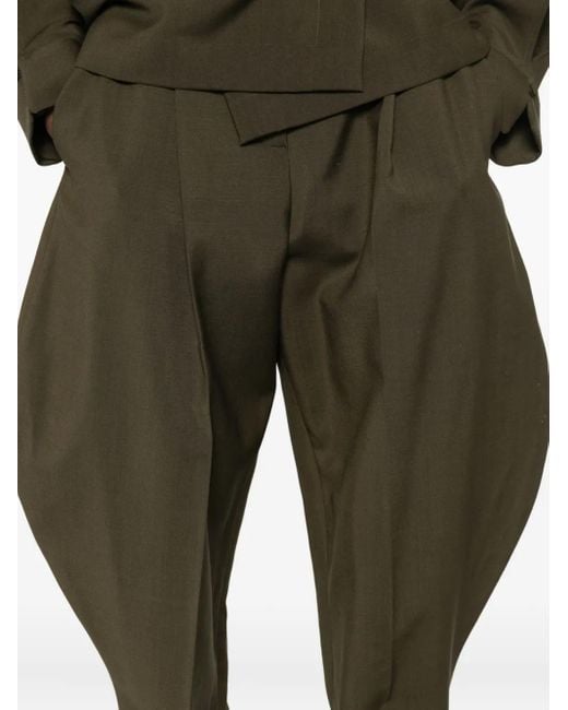 Fendi Green Plissierte Hose
