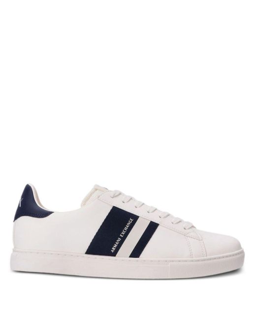 Armani Exchange Ax Laceup Sneakers in White for Men Lyst