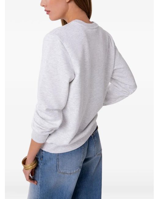 Gaelle Paris Blue Logo-Print Sweatshirt