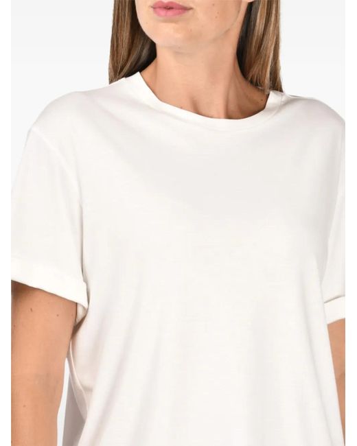 Gran Sasso White Rolled Cuff Top