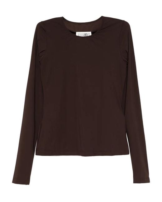 MM6 by Maison Margiela Brown Slim-Fit T-Shirt