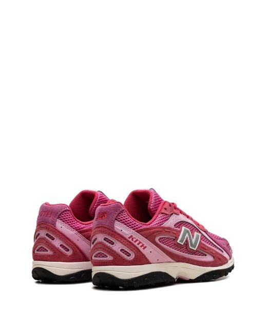 New Balance Pink X Kith 204L Mesh-Panel Suede Sneakers for men