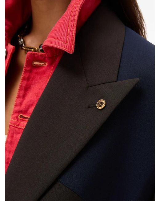 Versace Blue Wool-Mohair Blazer