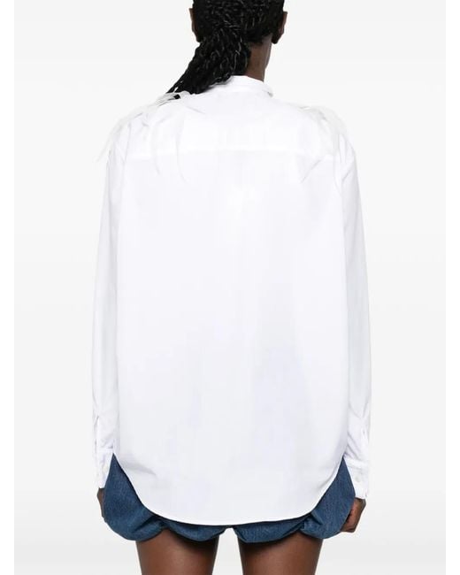 Viktor & Rolf White Feather-Embellished Shirt