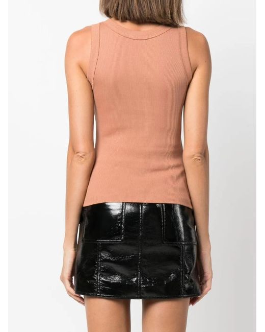 Styland Pink Fine-Ribbed Vest Top