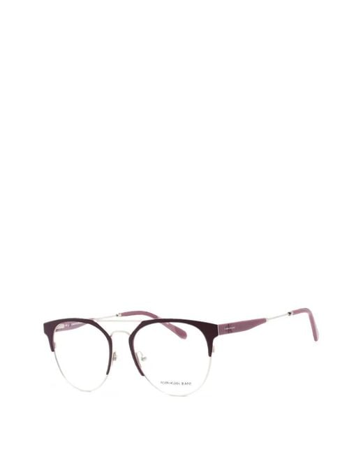 Calvin Klein Metallic Round-Frame Glasses