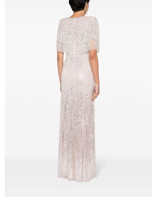 Jenny Packham White Lyla Crystal-embellished Dress