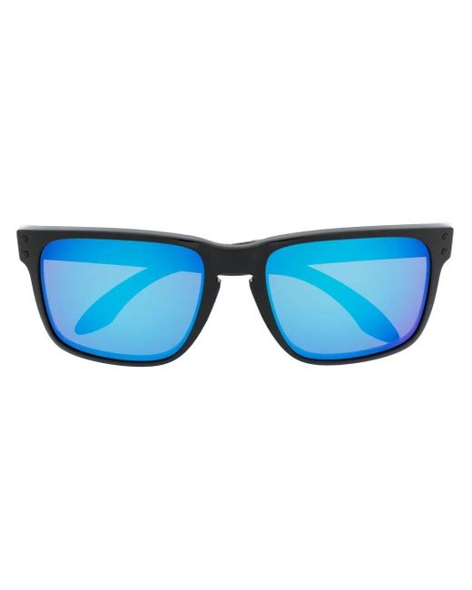 Oakley Blue Wayfarer-Frame Mirrored Sunglasses