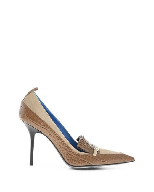 DSquared² White Croc-Effect Pumps