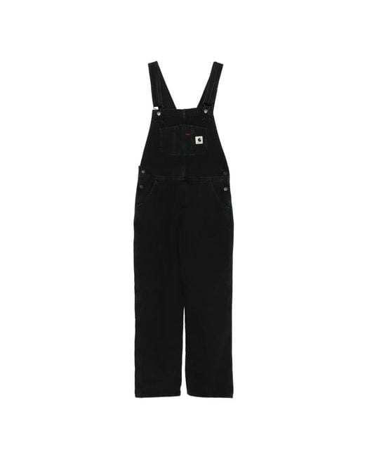 Carhartt Black Salopette À Patch Logo