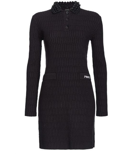 Pinko Black Knitted Dress