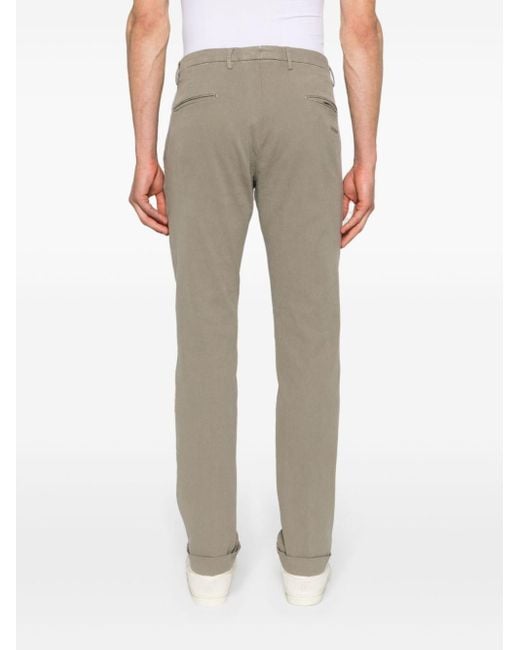 Briglia 1949 Gray Mid-rise Tapered Trousers for men