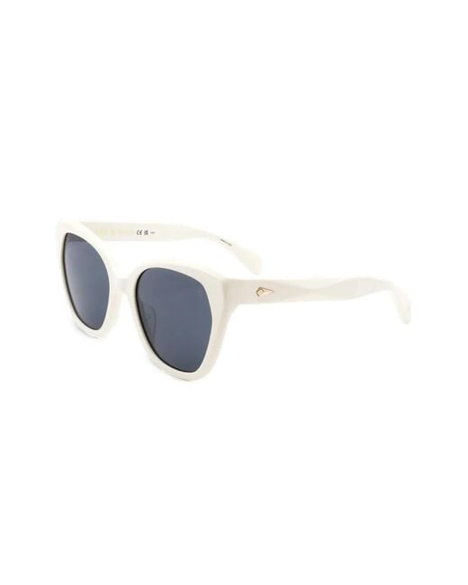 Rag & Bone Blue Cat-Eye Frame Sunglasses