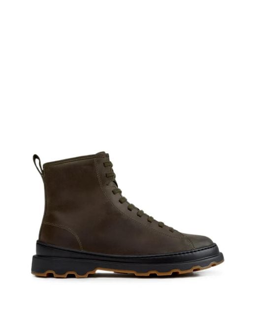 Camper Brown Brutus+ Nubuck Leather Ankle Boots for men