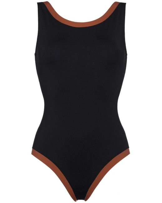 Eres Black Sombrero Contrast-edge One-piece Swimsuit