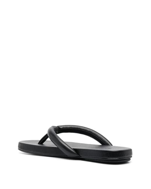 Marsèll Black Leather Flip Flops