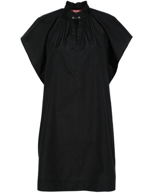 Max Mara Black Kleid mit Rüschenkragen