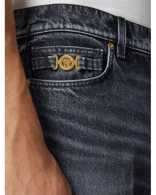 Versace Blue Straight-Leg Jeans for men
