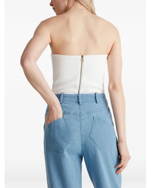 Violante Nessi Blue Lily Jeans Hexagonal Pocket Straight-Leg Jeans