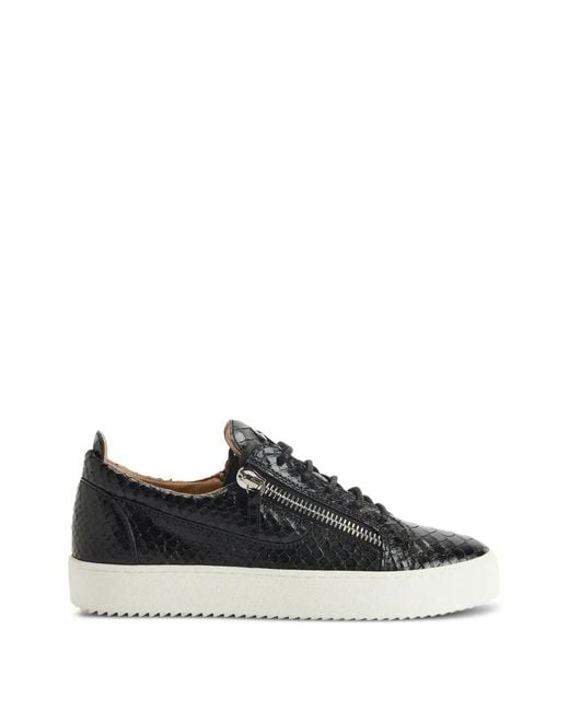 Giuseppe Zanotti Black Frankie Zip-Fastening Sneakers for men