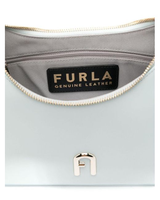 Furla White Diamond Leather Shoulder Bag