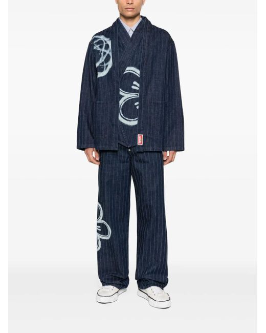 KENZO Blue Kimono Blazer for men