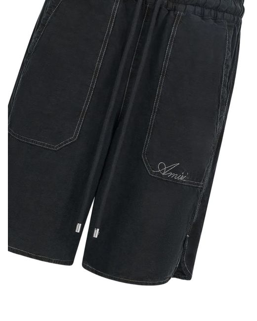 Amiri Black Script Shorts for men