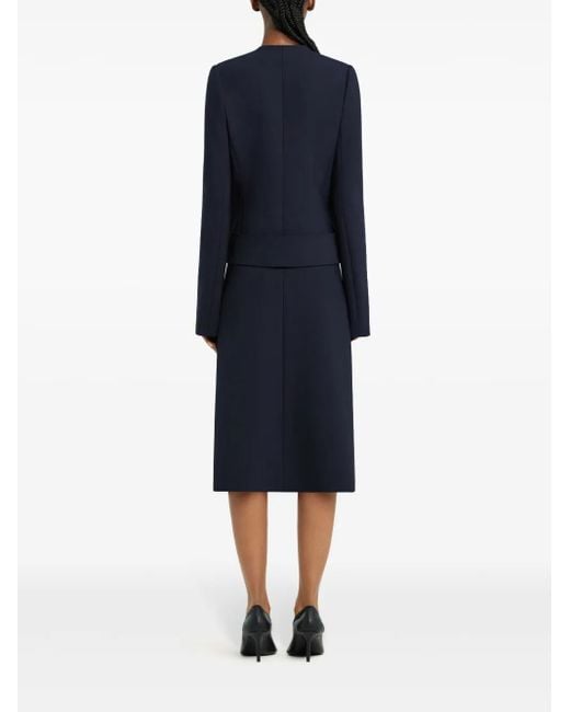 Courreges Blue Buttoned Tailored Jacket