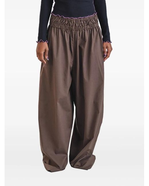 Baserange Gray Tin Elasticated-Waistband Trousers