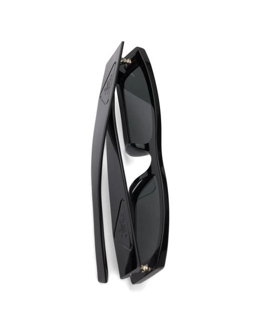 Prada Gray Sunglasses With Triangle Logo for men