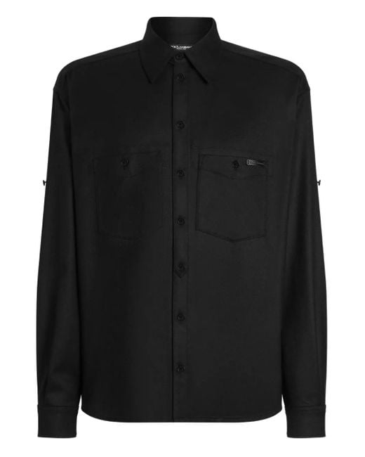メンズ Dolce & Gabbana ボタン シャツ Black