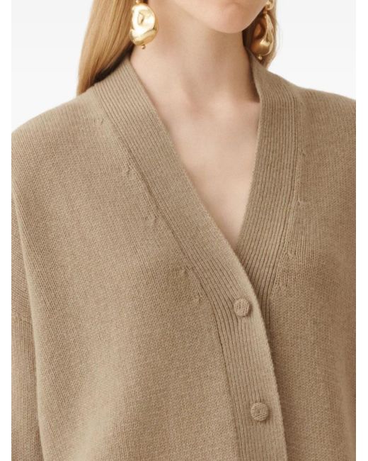 Fabiana Filippi Natural V-Neck Cardigan