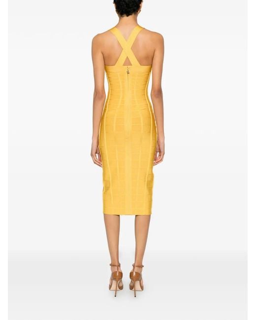 Elisabetta Franchi Metallic Knit 3D Pencil Dress