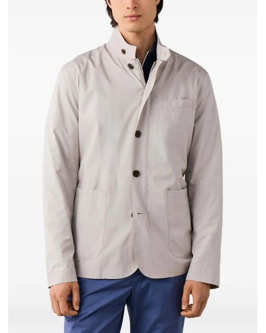 Hackett Gray Veste En Jean À Poches Poitrine for men