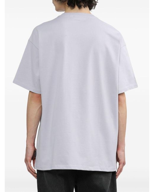 FIVE CM Gray Text-print Cotton T-shirt for men