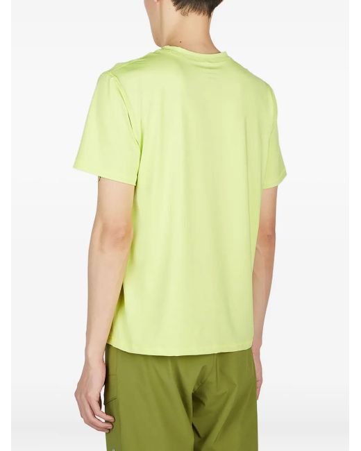 Ostrya Green Crew Neck Logo T-Shirt for men