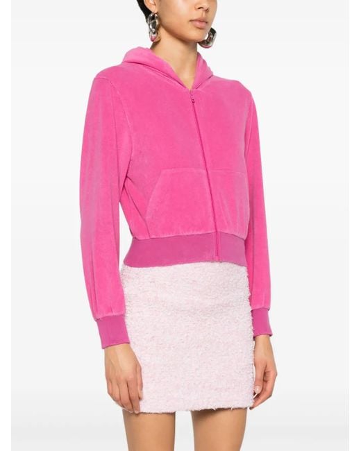 Balenciaga ラインストーンロゴ パーカー Pink