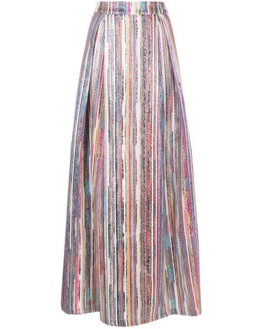 Olympiah Multicolor Colour-block Woven High-waisted Skirt