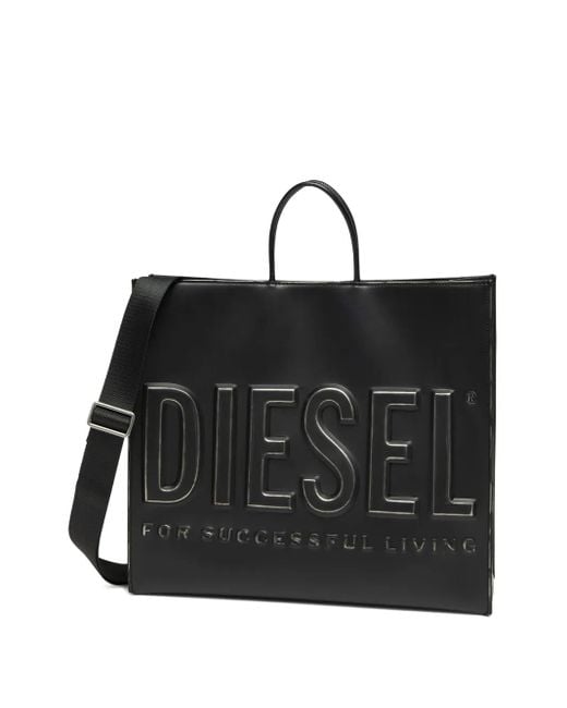 DIESEL Dsl 3D Tote Bag in Black | Lyst