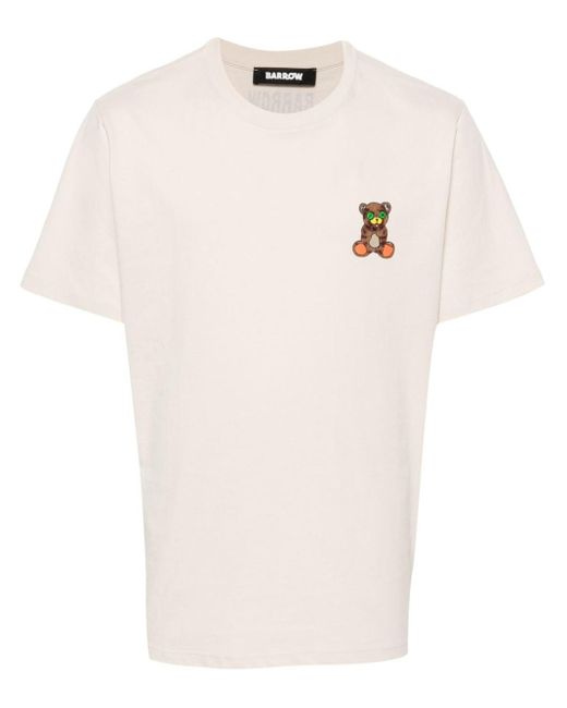 Barrow White Teddy Bear-print T-shirt