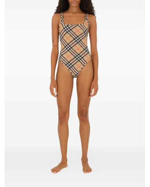 Burberry Multicolor Check Swimsuit