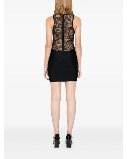 ROTATE BIRGER CHRISTENSEN Black Stretchy Mini Dress