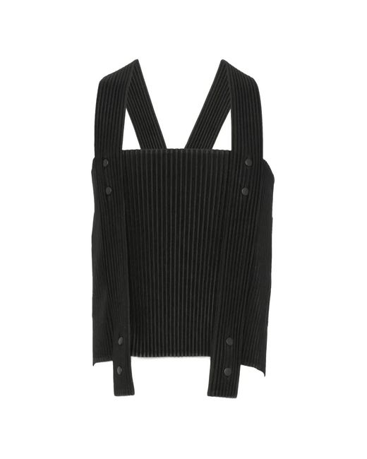 Homme Plissé Issey Miyake Painter's Gear Sleeveless Top in Black