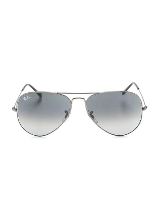 Ray-Ban Gray Aviator Large Gradient Sunglasses