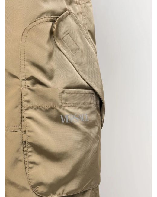 Versace Natural Drawstring-waist Shorts for men