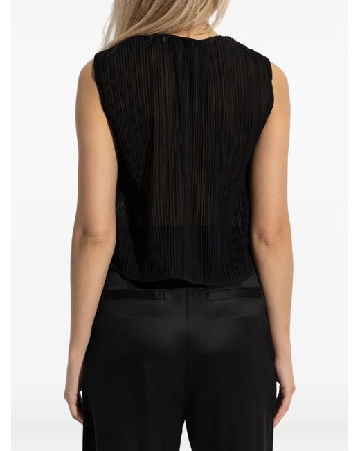 IRO Black Calyssa Pleated Top
