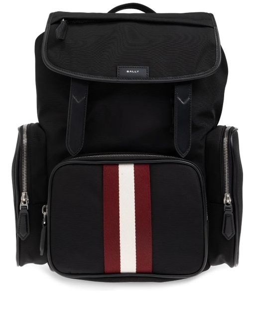 メンズ Bally ロゴパッチ バックパック Black