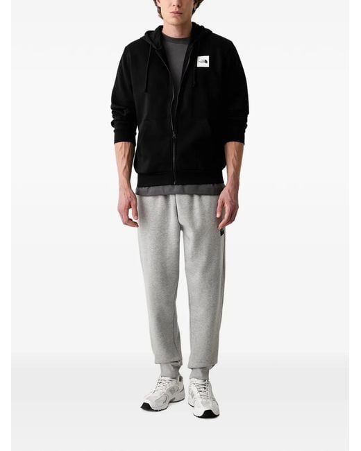 The North Face Gray Logo-Patch Track Pants for men