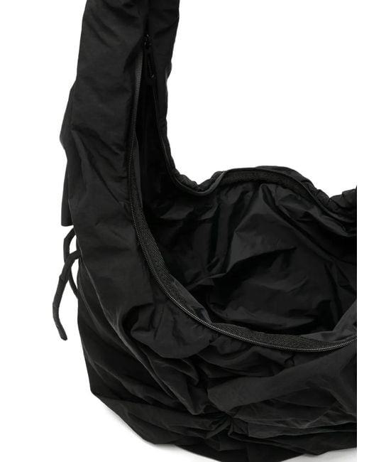 Côte&Ciel Black Po L Knotted-Detail Shoulder Bag