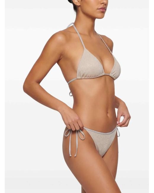 Mc2 Saint Barth White Bikini À Effet Pailleté